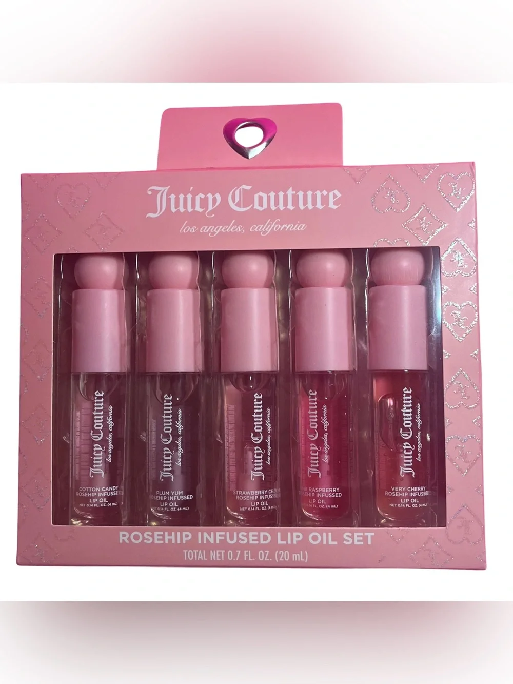 Juicy Couture Pink Rosehip-Infused Lip Oil Set - Five Pink Shades